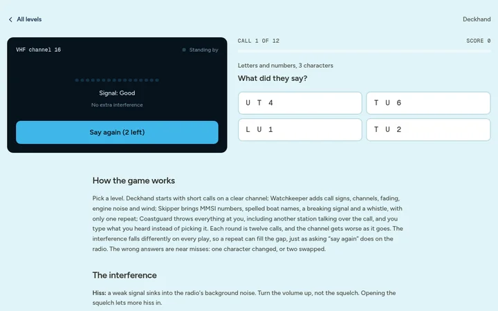 Preview of the Say Again? tool