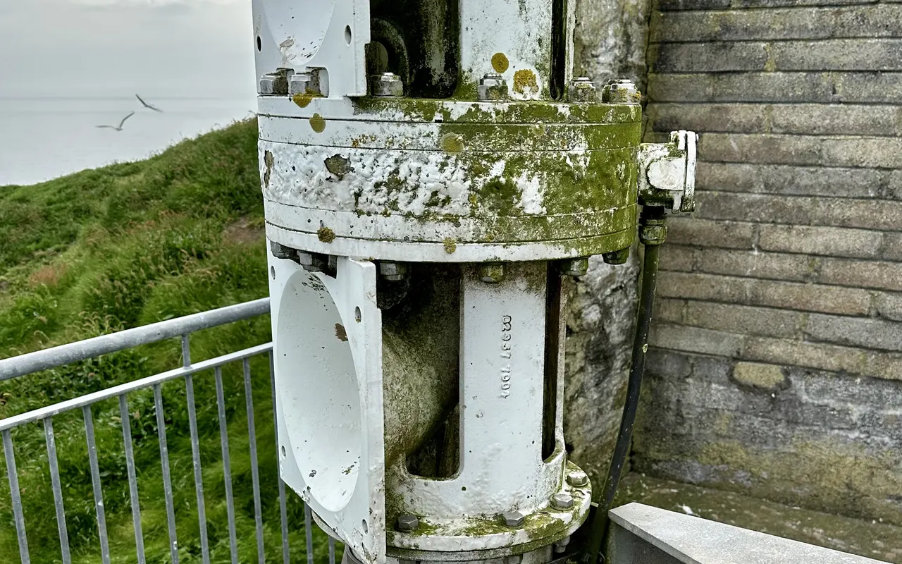 A weathered foghorn on Ballycotton Island lighthouse, Ireland
