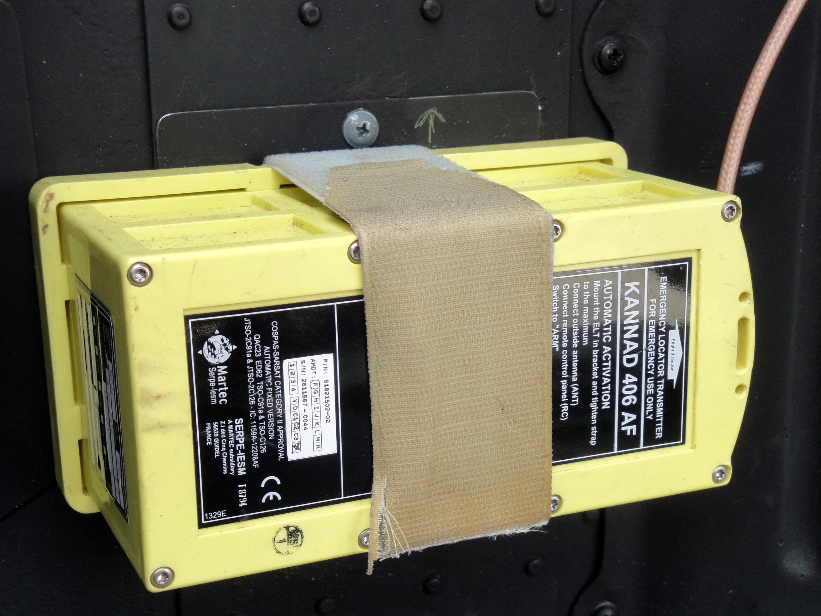 EPIRB 406 MHz beacon, a Kannad 406 AF unit as carried on many yachts