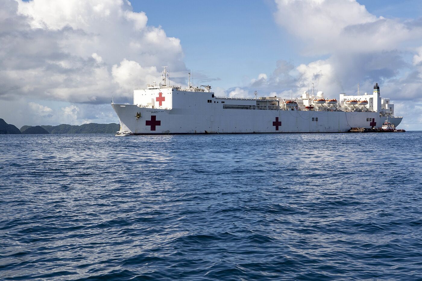 The Military Sealift Command hospital ship USNS Mercy
